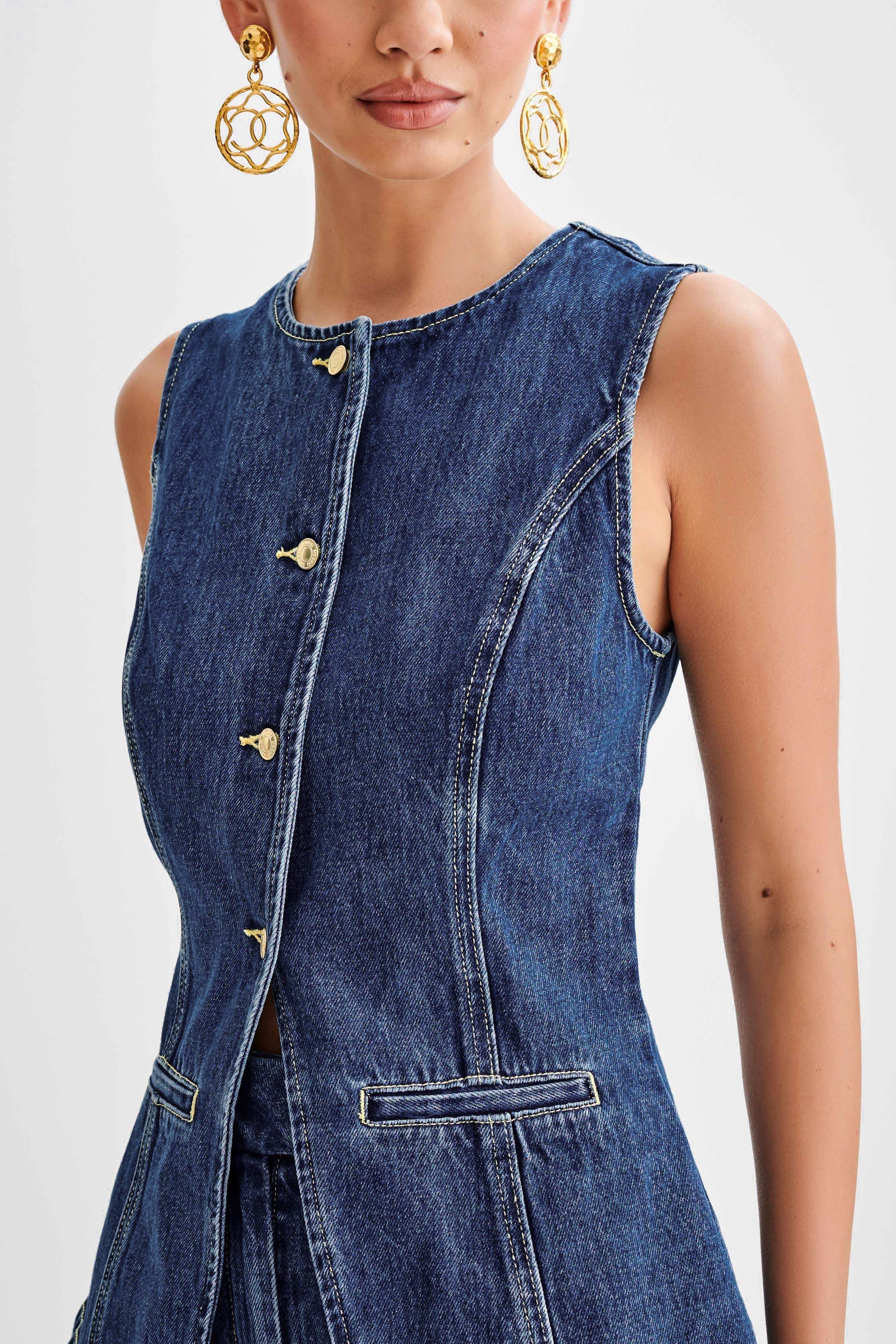 Mila | Denim Set topy