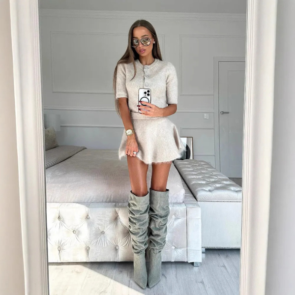 Isabelle | Mohair Co-Ord Set topy